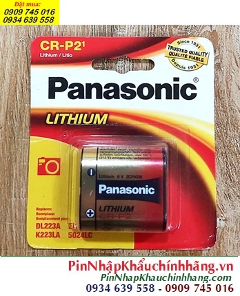 Panasonic CR-P2PA/1B (Phiên bản tiếng Anh), Pin 6v lithium Panasonic CR-P2, 2CP4036, Xuất xứ Mỹ |HẾT HÀNG